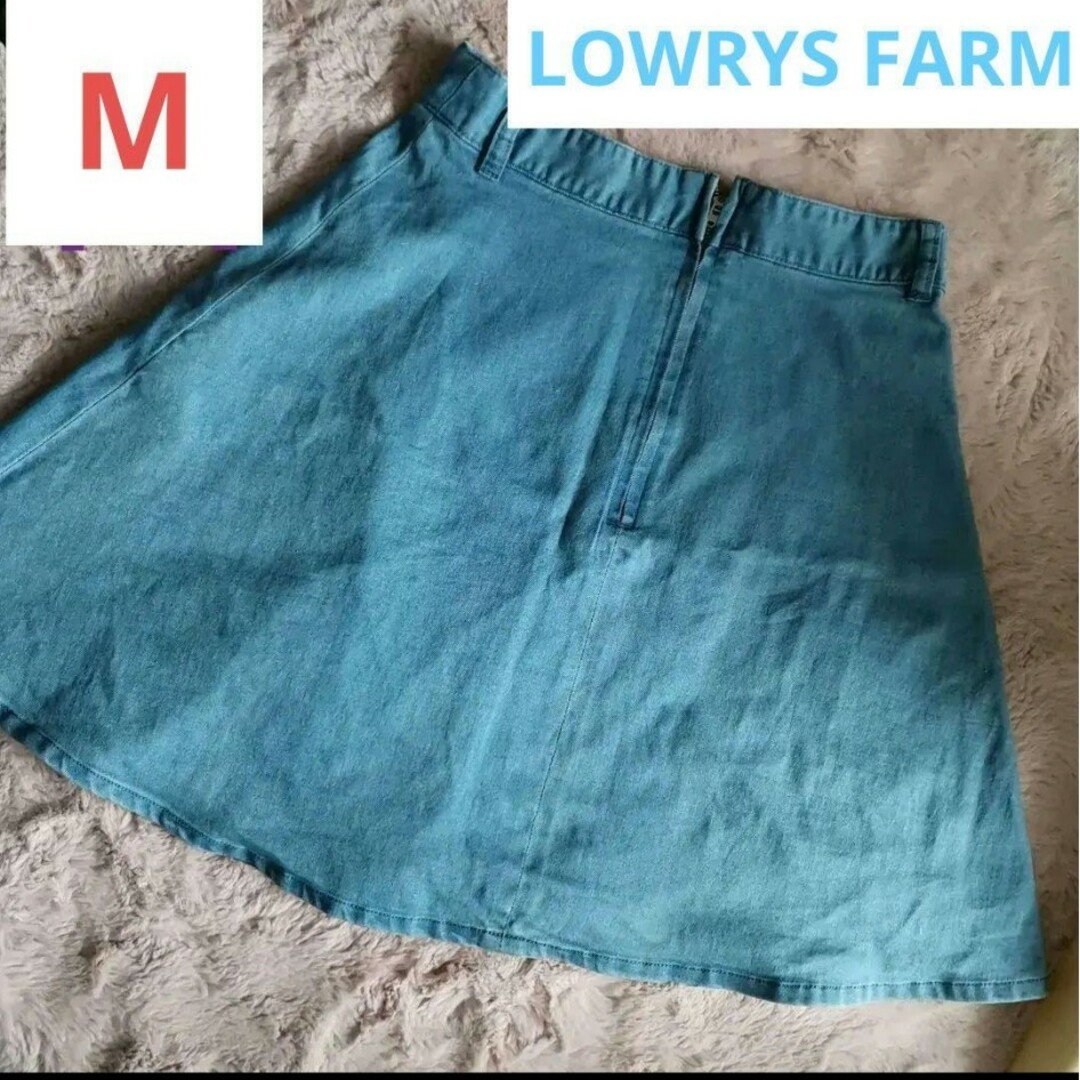 LOWRYS FARM(ローリーズファーム)の美品 LOWRYSFARM スカート デニム Ｍサイズ 薄手 レディースのスカート(ミニスカート)の商品写真