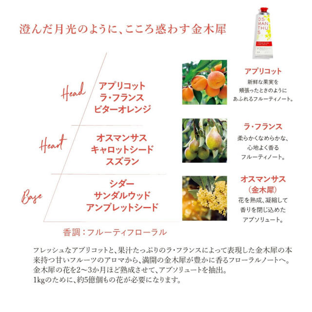 L'OCCITANE(ロクシタン)のロクシタン チェリーブロッサム　オスマンサス ローズ　ハンドクリーム  コスメ/美容のボディケア(ハンドクリーム)の商品写真