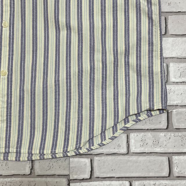 CHAPS(チャップス)のレア CHAPS 長袖BDシャツ ストライプ柄 刺繍入 パープル＆ライトブルーL メンズのトップス(シャツ)の商品写真