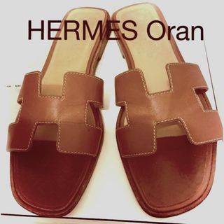 エルメス(Hermes)のHERMES Oran《オラン》　ボックスカーフサンダル(サンダル)