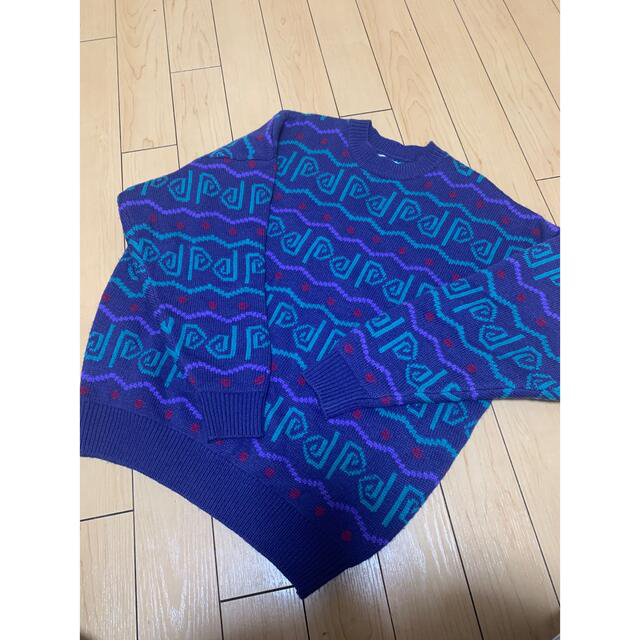 【希少】【美品】PECOCLUBペコクラブ　80s geometry knit