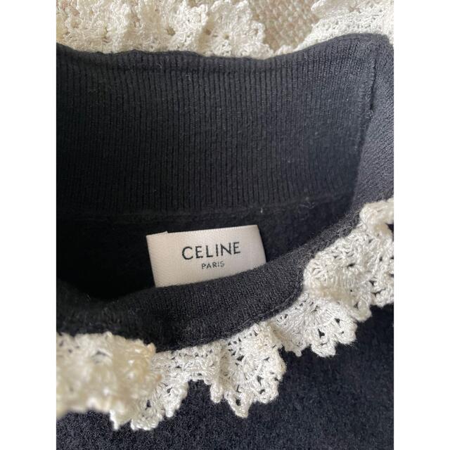 CELINE セリーヌ フリル ハイネック ニット