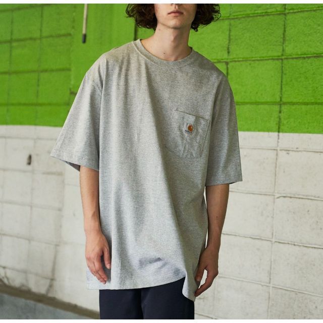 carhartt(カーハート)の【新品】carhartt カーハート ポケットTシャツ ヘザーグレー M レディースのトップス(Tシャツ(半袖/袖なし))の商品写真