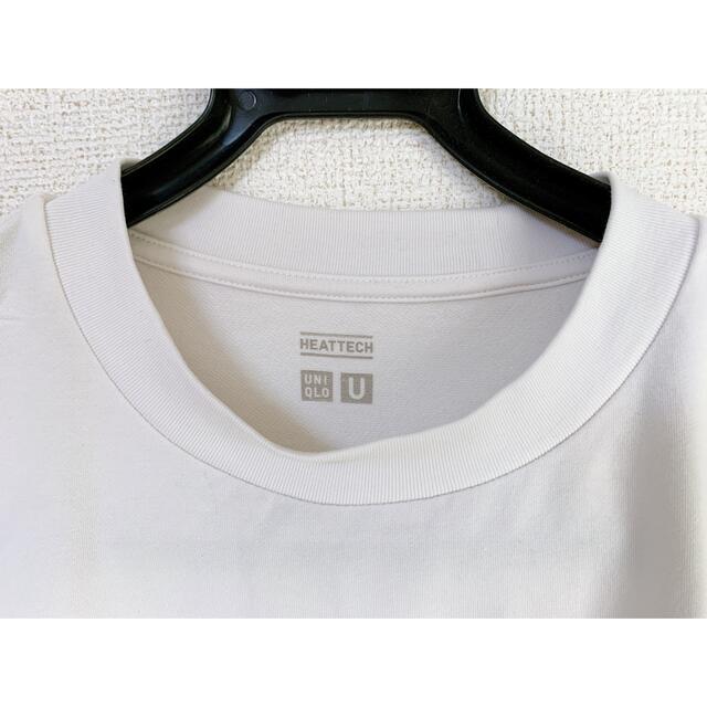 UNIQLO(ユニクロ)のUNIQLO ヒートテックコットンクルーネックT  Lサイズ　ホワイト　メンズ メンズのトップス(Tシャツ/カットソー(七分/長袖))の商品写真