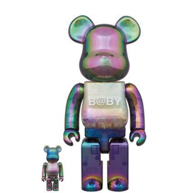 BE@RBRICK(ベアブリック)のBE@RBRICK BABY BLACK CHROME 100％ & 400％ エンタメ/ホビーのフィギュア(その他)の商品写真