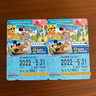 ディズニー(Disney)のリゾートライン　フリーきっぷ　2day Pass(遊園地/テーマパーク)