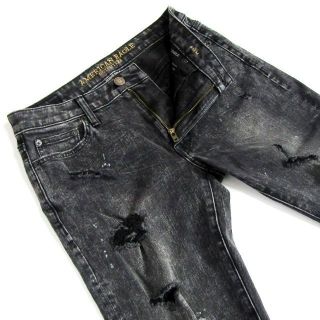 アメリカンイーグル(American Eagle)のアメリカンイーグルSLIM▼強ストレッチ▼ブラック▼30▼ウエスト約76cm(デニム/ジーンズ)