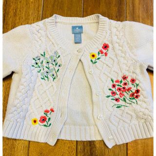ベビーギャップ(babyGAP)のBaby GAP ベビーギャップ カーディガン 花柄 刺繍 90(カーディガン)