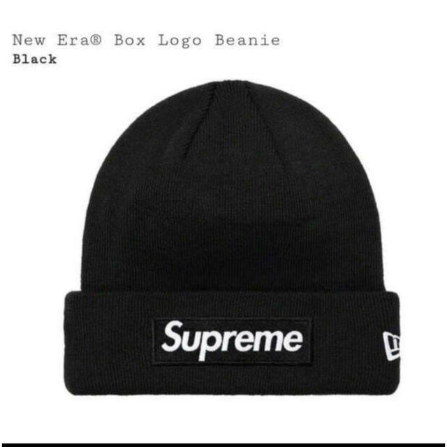 supreme × New Era Box Logo Beanie black帽子