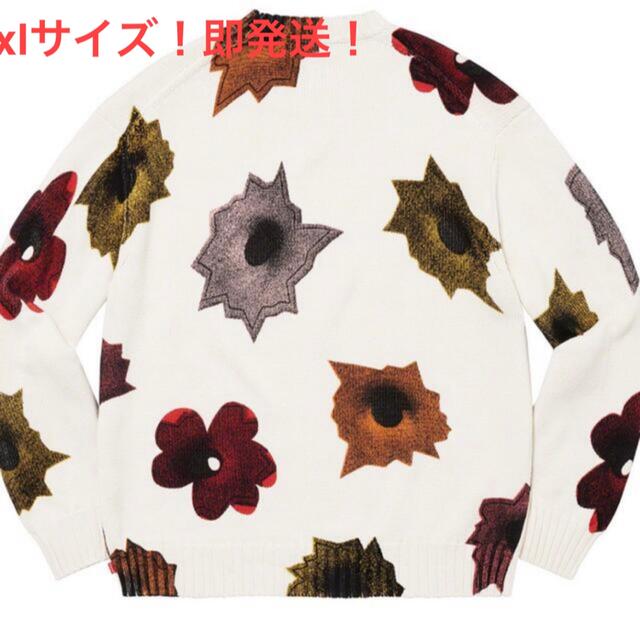 Supreme Nate Lowman Sweater XL 白 - ニット/セーター