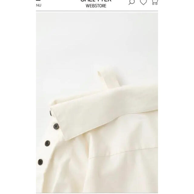 moussy(マウジー)のmoussy トップス　ブラウス　ホワイト レディースのトップス(シャツ/ブラウス(長袖/七分))の商品写真