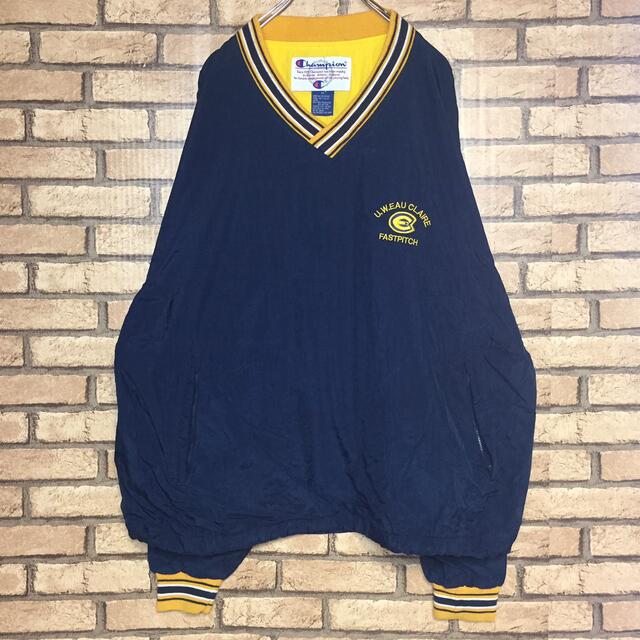 爆買い低価 Champion - チャンピオン 大学ロゴ ナイロンプルオーバー ネイビー XL ウィスコンシン大の通販 by トモ's shop|チャンピオンならラクマ 低価新品