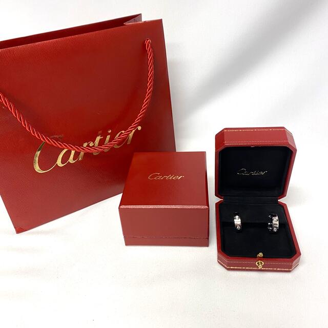 Cartier(カルティエ)の極美希少　定価145.2万　カルティエ　ラブピアス K18WG フルダイヤ　箱 レディースのアクセサリー(ピアス)の商品写真