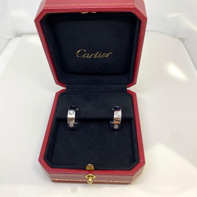 Cartier(カルティエ)の極美希少　定価145.2万　カルティエ　ラブピアス K18WG フルダイヤ　箱 レディースのアクセサリー(ピアス)の商品写真
