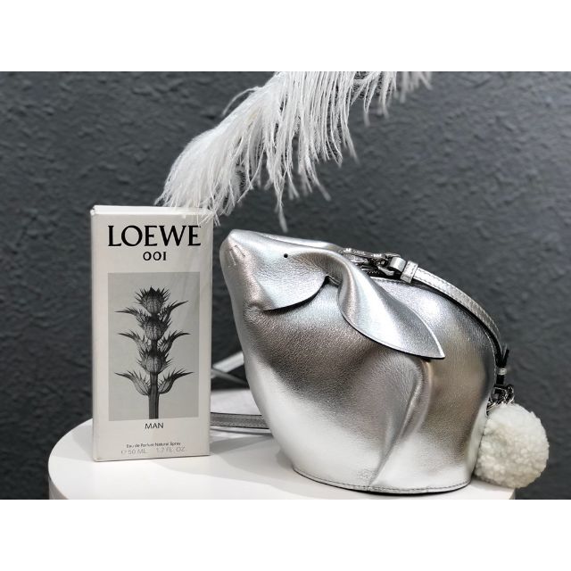 LOEWE バニーショルダーミニバッグ　シルバー