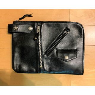 ショット(schott)のSchott　キルティングレザーライダースクラッチバッグ　希少品　未使用(セカンドバッグ/クラッチバッグ)