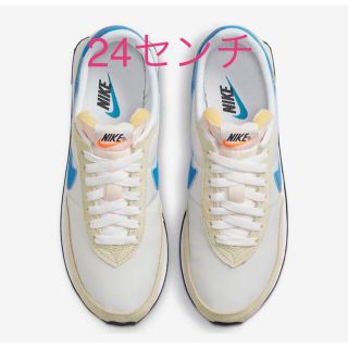 ナイキ(NIKE)の【未使用】NIKE ナイキ　ワッフルトレーナー2  ホワイト×ブルー(スニーカー)