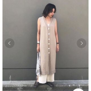 トゥデイフル(TODAYFUL)のノアまま様専用　ロングニットジレ　トゥデイフル　新品(ベスト/ジレ)