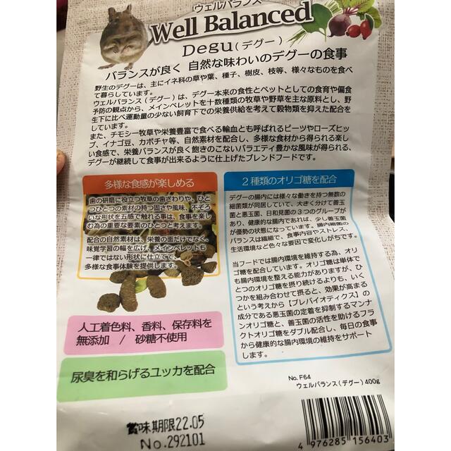 デグー飼育セット(主に食料) その他のペット用品(小動物)の商品写真