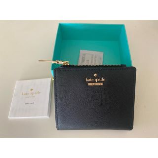 ケイトスペードニューヨーク(kate spade new york)のケイトスペード　二つ折り財布　黒(財布)