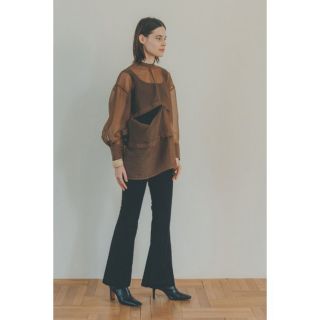 クラネ(CLANE)のCLANE  SOFT JERSEY FLARE PANTS(カジュアルパンツ)