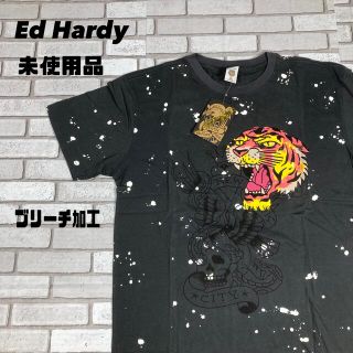 エドハーディー(Ed Hardy)の未使用タグ付き　Ed Hardy エドハーディー　tシャツ　ブリーチ　ブラック(Tシャツ/カットソー(半袖/袖なし))