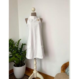 ザラ(ZARA)のZara 袖なし　ミニドレス　白(ミニワンピース)