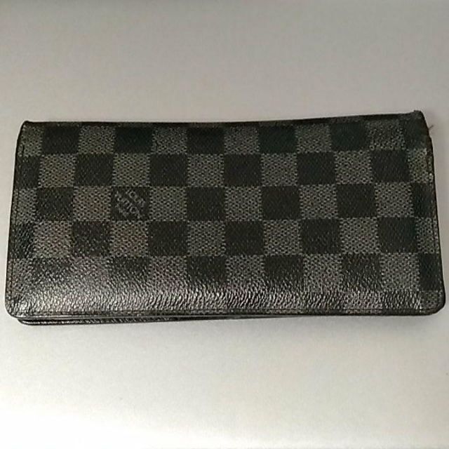 LOUIS VUITTON(ルイヴィトン)のルイヴィトン 長財布 2つ折り 黒 ダミエ グラフィット レディースのファッション小物(財布)の商品写真