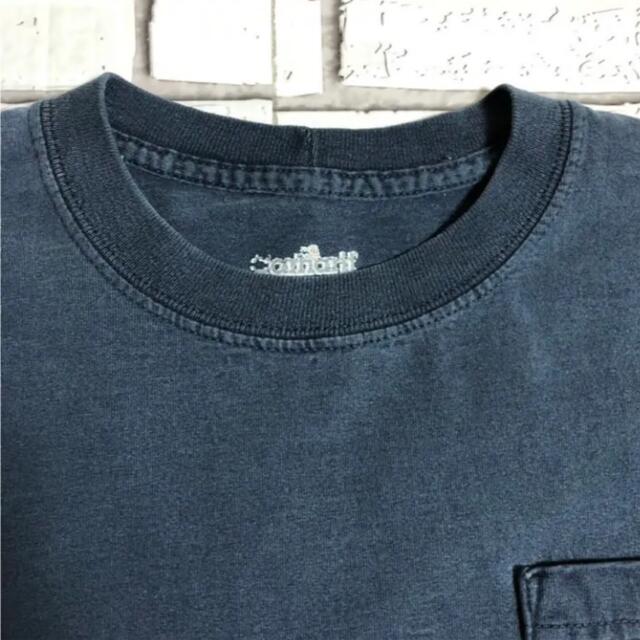 carhartt(カーハート)の希少 カーハート ロゴタグ ダークネイビー 長袖 Tシャツ ヴィンテージ 90s メンズのトップス(Tシャツ/カットソー(七分/長袖))の商品写真