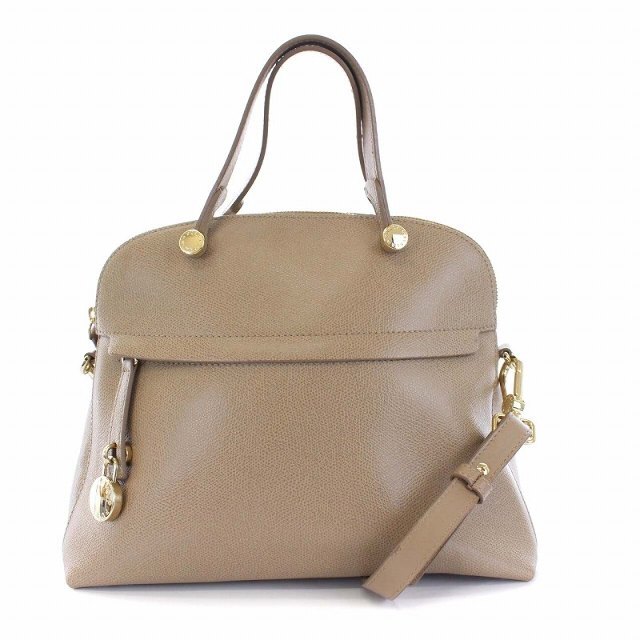 FURLA - フルラ パイパー ハンドバッグ ショルダーバッグ 2WAY レザー グレージュ