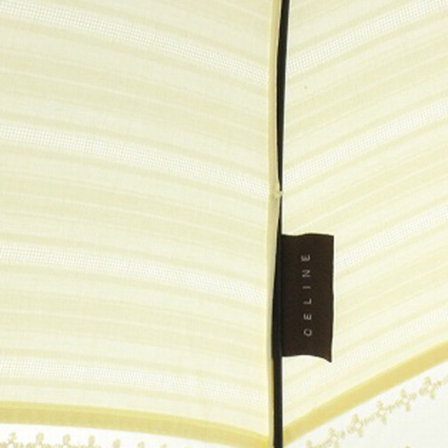 celine(セリーヌ)のセリーヌ 日傘 ストライプ 刺繍 レース ロゴ アイボリー レディースのファッション小物(傘)の商品写真