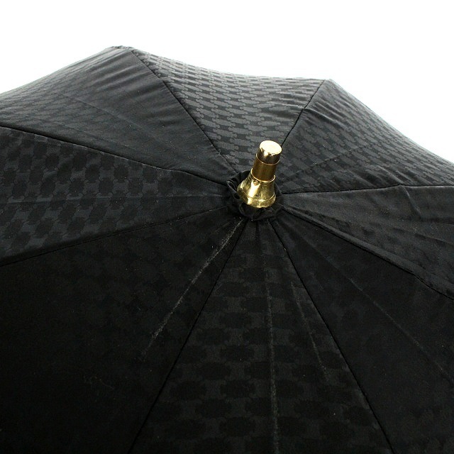 celine(セリーヌ)のセリーヌ CELINE 日傘 マカダム柄 刺繍 黒 レディースのファッション小物(傘)の商品写真