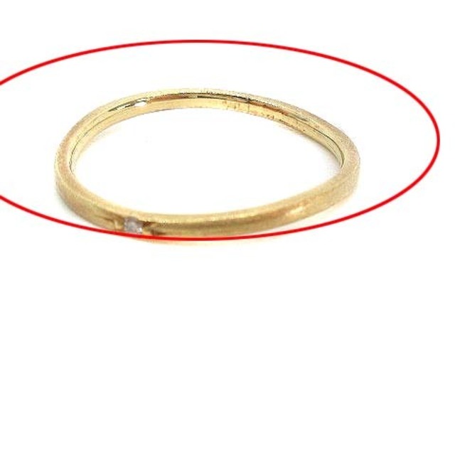 agete(アガット)のアガット 指輪 リング 11号 ダイヤ 0.06ct イエローゴールド レディースのアクセサリー(リング(指輪))の商品写真