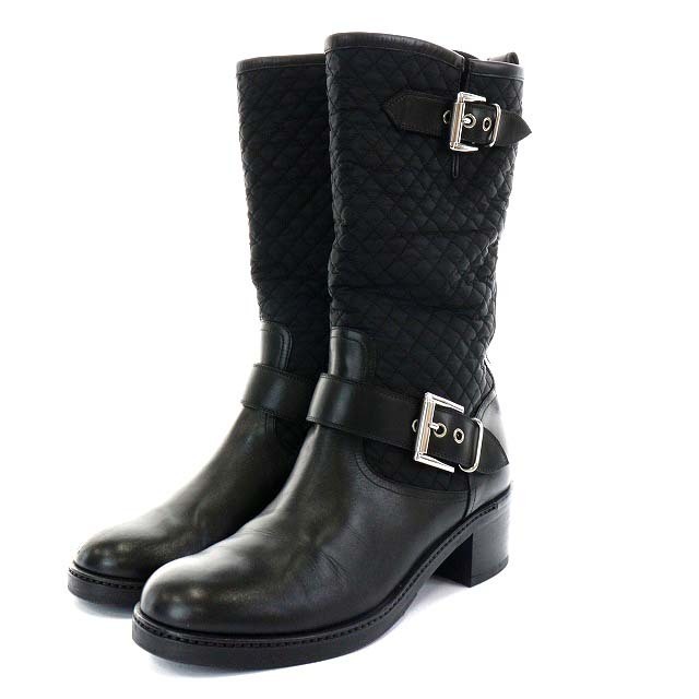 Gianvito Rossi - ジャンヴィトロッシ ベルテッドキルティングブーツ