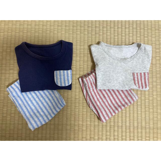 UNIQLO(ユニクロ)のユニクロ　半袖　パジャマ　90cm 2着セット キッズ/ベビー/マタニティのキッズ服男の子用(90cm~)(パジャマ)の商品写真