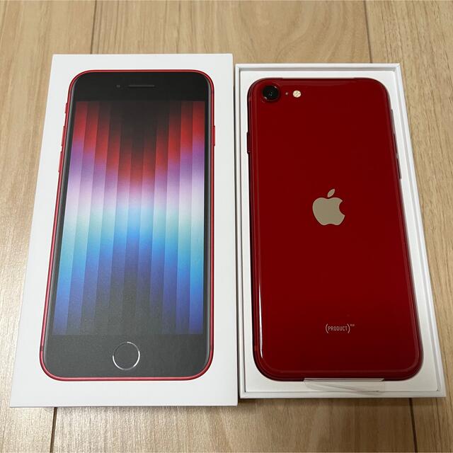 【新品未使用】iPhoneSE 第3世代 128GB RED SIMフリー 赤