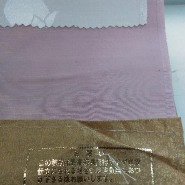 正絹 長襦袢 生地 長襦袢地 反物 薄ピンク 薄藤色 薄紫 紅花染 最上紅