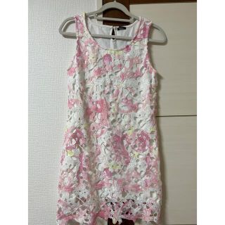 デイジーストア(dazzy store)のピンクお花ワンピース(ひざ丈ワンピース)