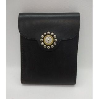 【ブラック】黒三つ折りウォレット　ホーウィンクロムエクセルレザー(折り財布)