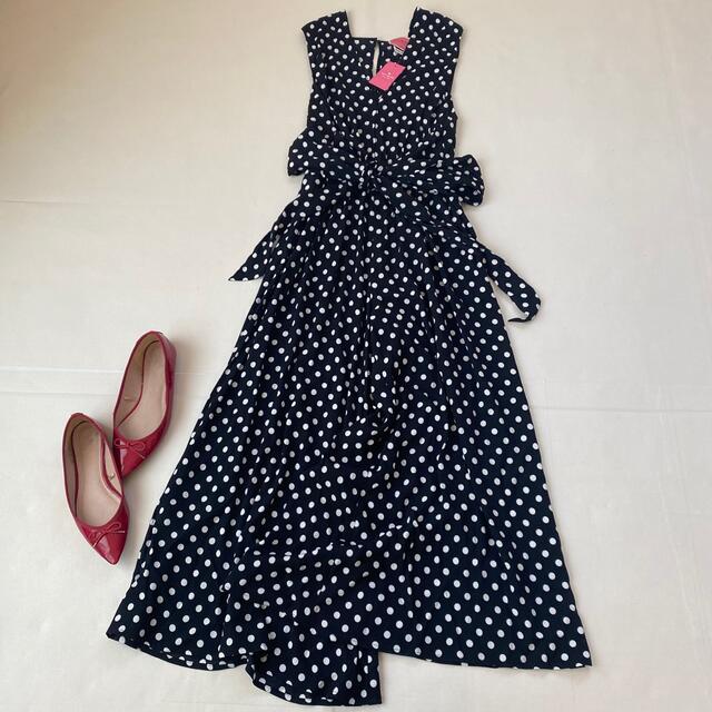 kate spade new york(ケイトスペードニューヨーク)の新品❣️ケイトスペード オールインワン 春服 ドット柄 夏服 サロペット レディースのパンツ(オールインワン)の商品写真