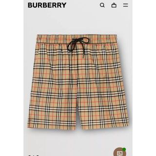 バーバリー(BURBERRY)のBurberry スモールスケールチェック ドローコード スイムショーツ(水着)