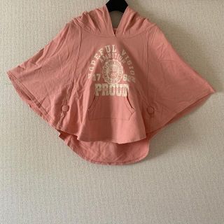 シェイクシェイク(SHAKE SHAKE)のSHAKE SHAKE パーカー付き ポンチョパーカー ピンク色(Tシャツ(長袖/七分))