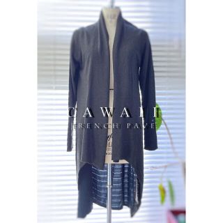 カワイイ(cawaii)のCAWAII フレンチパヴェ✧︎新品タグ付✧︎異素材切り替ロング カーディガン(カーディガン)