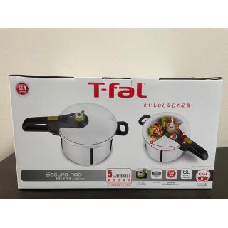 ティファール(T-fal)のT-fal ティファール 圧力鍋 6L セキュアネオ4〜6人用レシピブック付(調理道具/製菓道具)