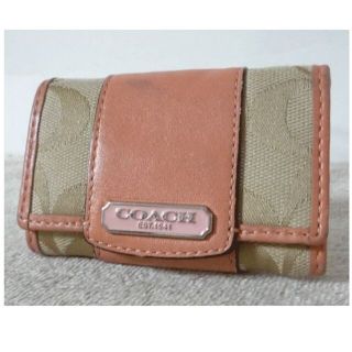 コーチ(COACH)のコーチ　COACH　キャンバス　レザー　６連　キーケース　訳あり(キーケース)