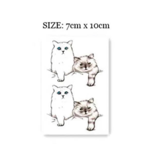 🍀さくらもち様専用ページ🍀タトゥーシール 仲良し猫ちゃん 2回分ついています