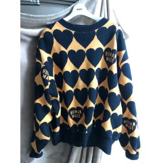 ヒューマンメイド(HUMAN MADE)のHUMAN MADE HEART CHECK KNIT ニット　セーター(ニット/セーター)