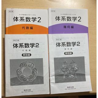 体系数学２　幾何編&代数編　４訂版　解答付き(語学/参考書)