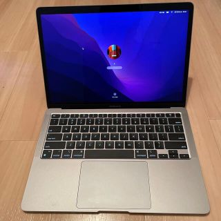 マック(Mac (Apple))のMacbook Air m1 USキー スペースグレイ parallels付(ノートPC)