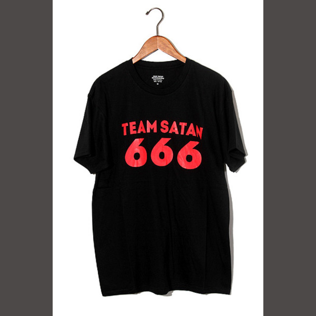 未使用品 TEAM SATAN 666 チームサタン プリントTシャツ M ブラ